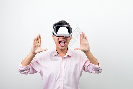 VR虚拟现实体验呼叫动作图片