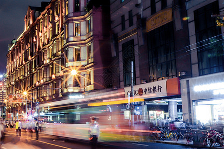 上海外滩延时夜景高清图片