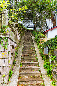 石板台阶向前向上的道路背景