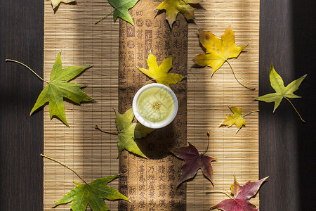 竹茶具秋茶.养生背景