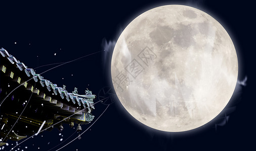 夜晚的月亮背景图片