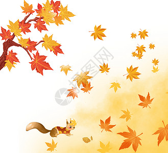树漫画秋天的童话设计图片