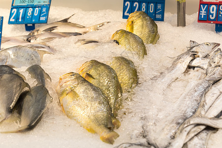 超市商场里的海鲜水产高清图片