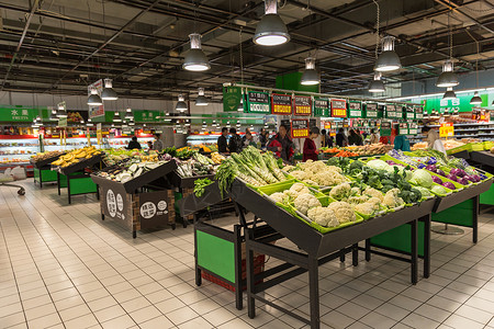 食品蔬菜水果超市蔬菜水果摊位展示背景