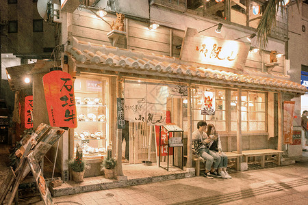 日本美麗街道背景图片