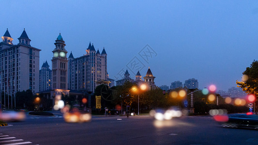 上海车夜景背景设计图片