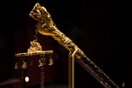 金色富贵清朝时期的皇宫宝藏背景