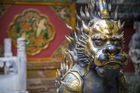 金色富贵清朝时期的皇宫背景