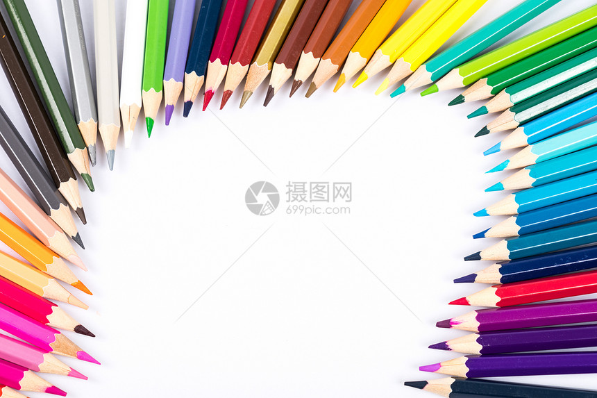 彩色铅笔创意摆拍图片