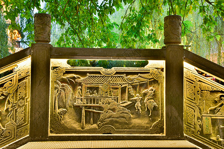 美丽的都江堰风景寺庙高清图片素材