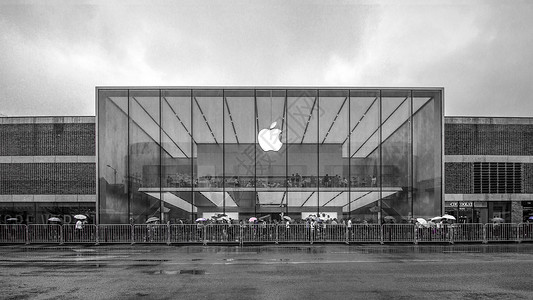 玻璃门店apple苹果店【媒体用图】（仅限媒体用图使用，不可用于商业用途）背景