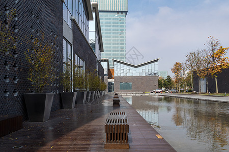 上海图书馆建筑设计环境背景图片