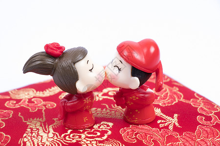 卡通亲吻传统结婚卡通形象背景