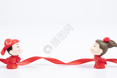 中国卡通传统结婚卡通形象背景