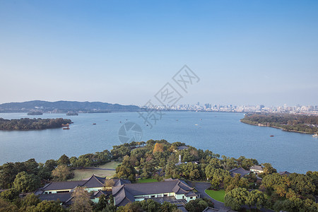 杭州城大气西湖交互全景高清图片