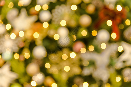 圣诞装扮灯光虚化背景背景图片