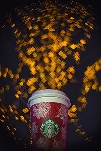 喜庆的红杯星巴克圣诞高清图片