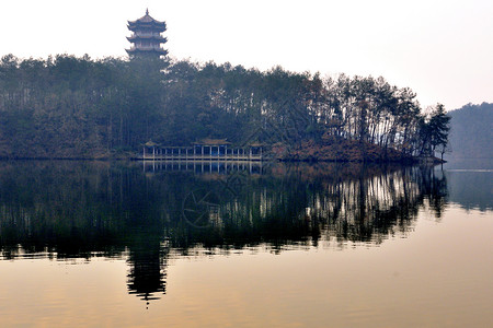 鹃湖西安周边自然风光背景