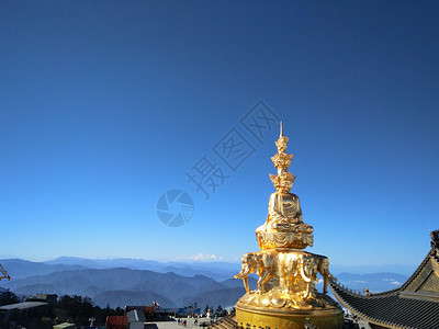 峨眉山云海日出背景