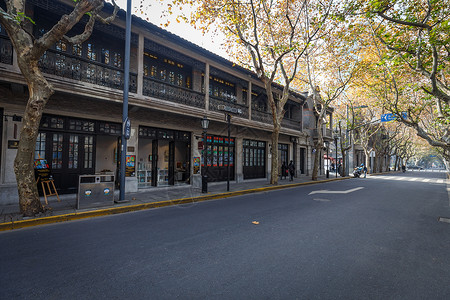 创意商店新天地沿街建筑背景