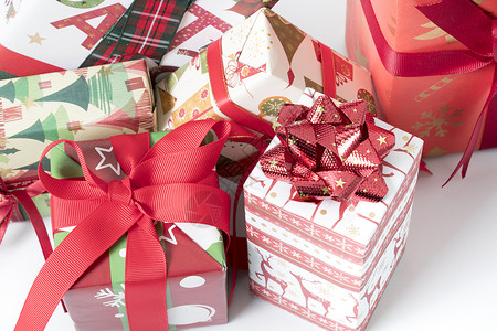 包装类素材新年礼物礼盒组合拍摄背景