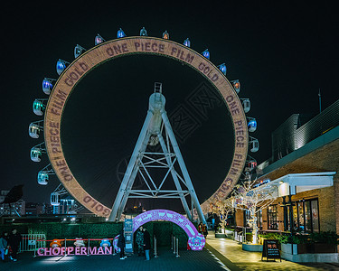 上海大悦城大悦城摩天轮夜景背景