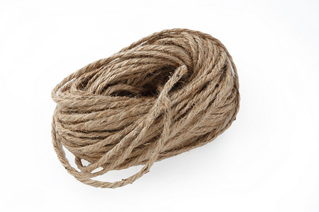 麻绳高清素材一款棕色的细麻绳背景