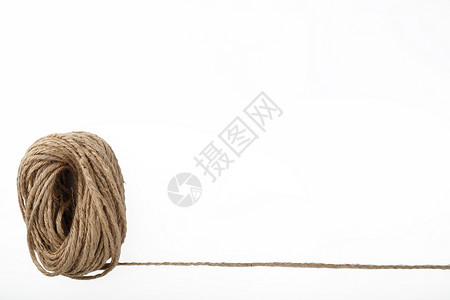 麻绳高清素材一款棕色的细麻绳背景