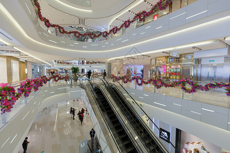 有特色的时尚商场购物中心背景图片