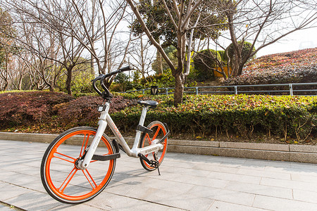 城市智能生活环保自行车背景图片