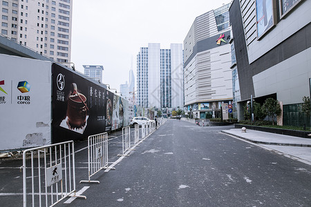 空阔大气道路城市建筑图片