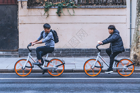 智能环保素材摩拜单车骑行背景