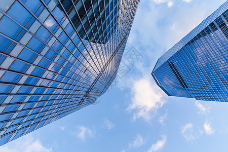 城市商业圈蓝天白云陆家嘴大气建筑背景