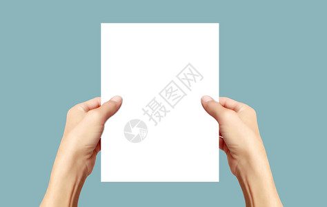 白纸手工素材手拿白纸的人设计图片