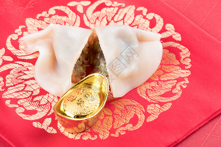 新年传统美食水饺背景图片