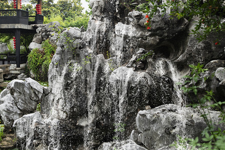 假山流水图片