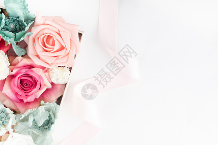 玫瑰背景素材花盒花艺背景素材背景
