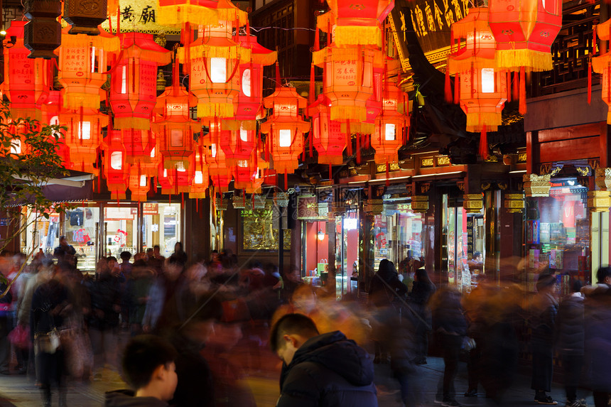 中国新年春节灯会夜景