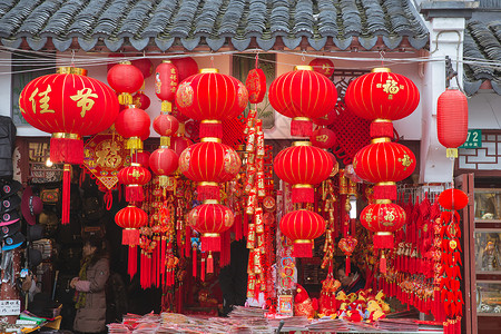 灯笼饰品中国春节传统工艺品装饰背景