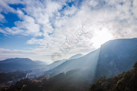 大气山脉田园乡村风光图片