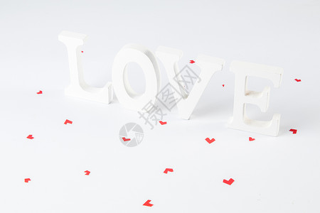 爱心义诊字体情人节白色字母背景背景