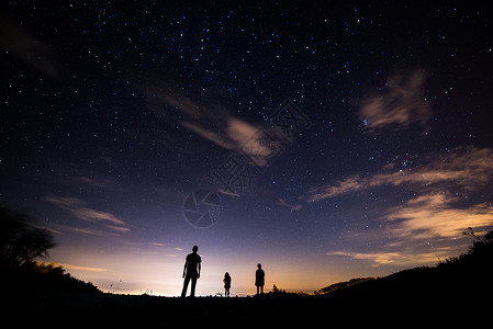 剪影鬼节星空背景