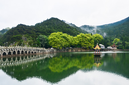 好山好水好桥背景