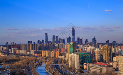 北京城爬楼俯瞰背景图片