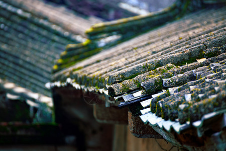 潮汕民居的屋檐背景图片