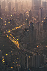 上海城市夜景俯拍背景图片