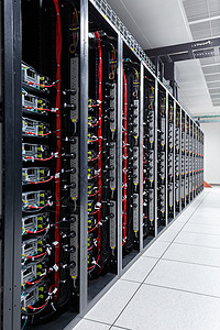 智能硬件服务器机架和数据线背景