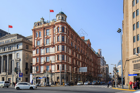 饭店建筑和平饭店背景