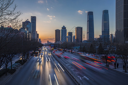 车与梦想素材CBD地区背景