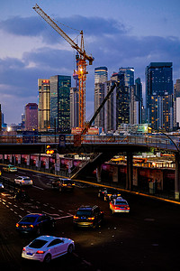 上海滩夜景日新月异的上海滩背景